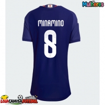 Camisa de Futebol Japão Takumi Minamino #8 Equipamento Principal Mulheres Mundo 2026 Manga Curta